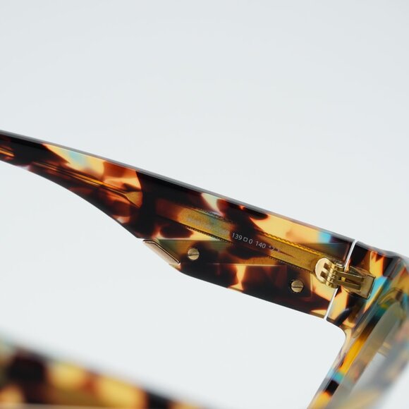 Fendi FE40150I 56P Sunglasses Shiny Havana Shield Frame, Green Gradient Lenses main image 6